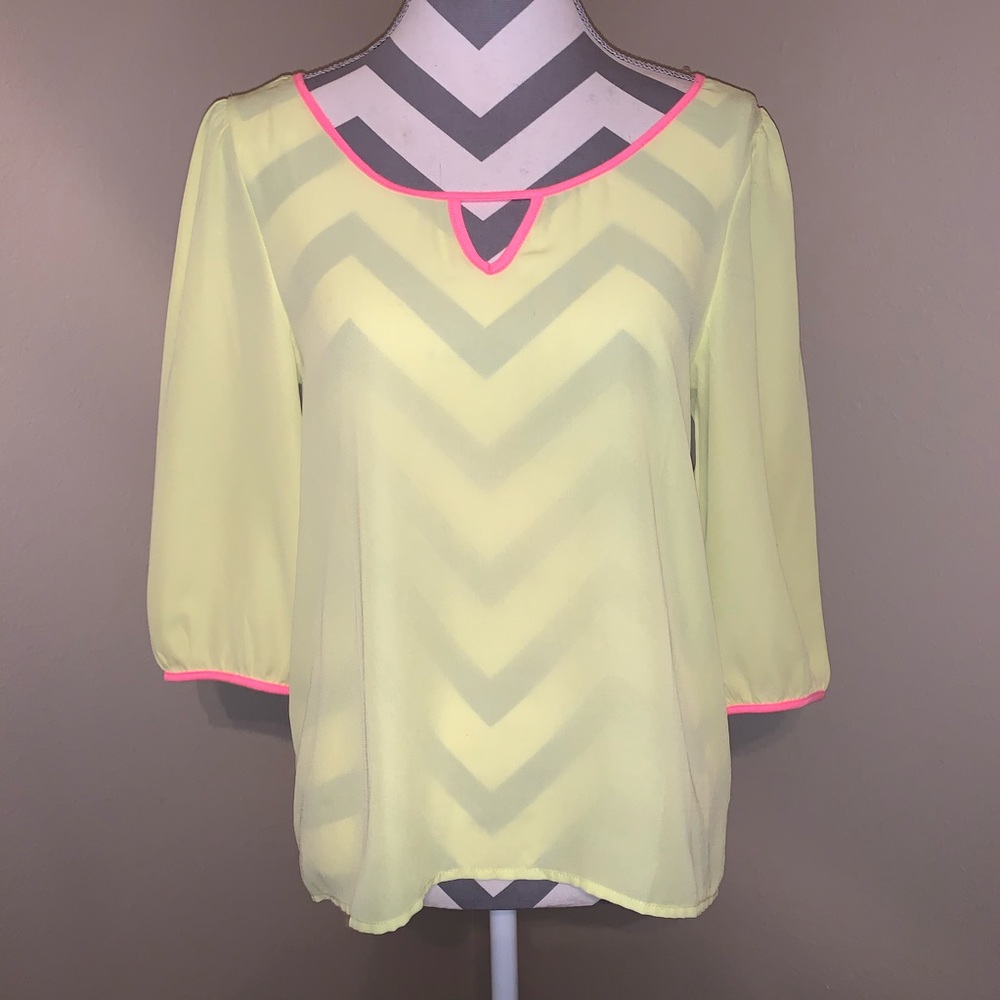 3/4 Length Chiffon Blouse